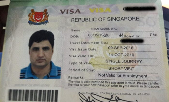 singapore tourist visa for pakistani