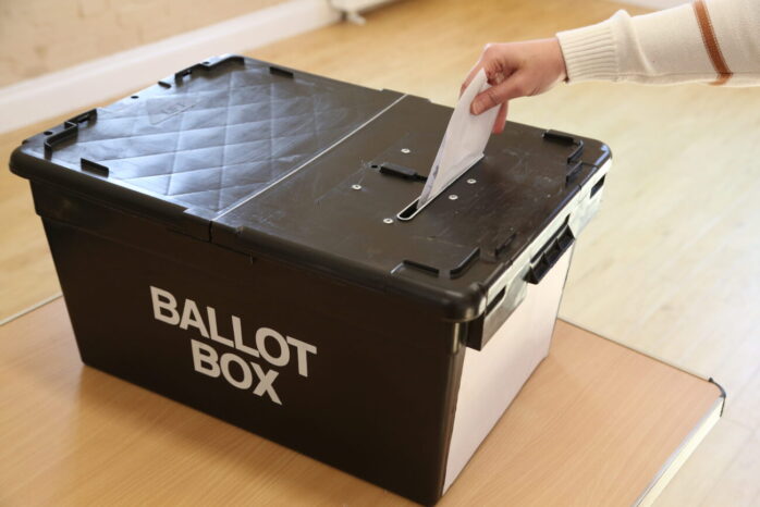 uk Casting a ballot